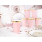 Preview: 6 Pappbecher Patell Rosa mit Gold